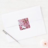 桜の花薄ピンク スクエアシール (封筒)
