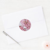 桜の花薄ピンク ラウンドシール (封筒)