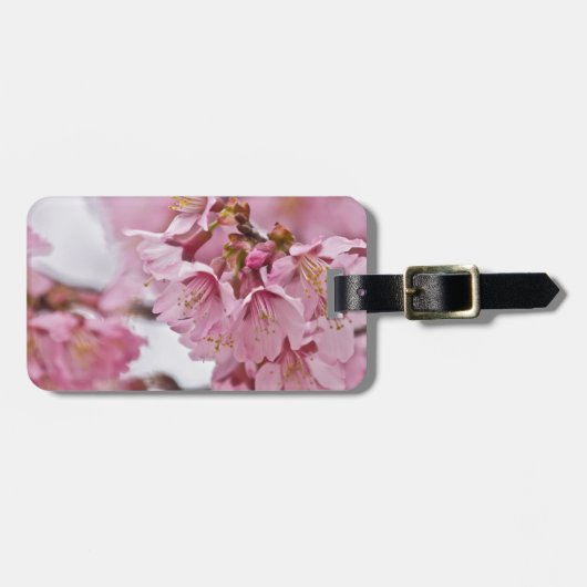 桜の花薄ピンク ラゲッジタグ (正面横)