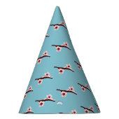 桜の花、サクラ、ピンクの花柄 パーティーハット (右)