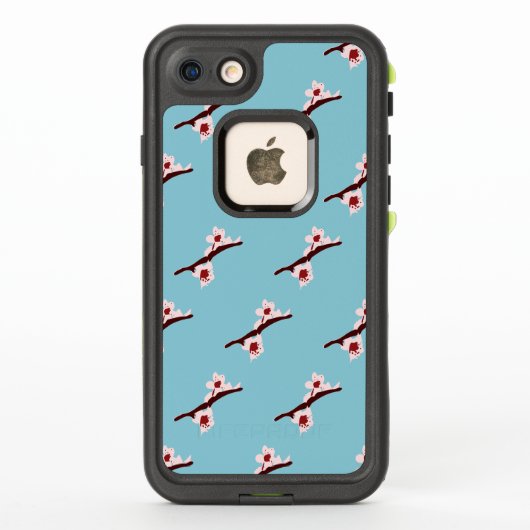 桜の花、サクラ、ピンクの花柄 LifeProof iPhoneケース (裏面)