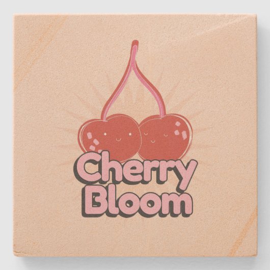 桜の花 ストーンコースター (正面)