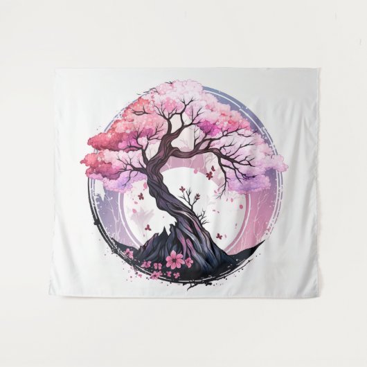 桜の花 タペストリー (正面(横))