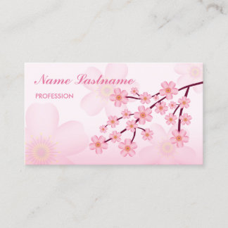 桜の花 ピンクの桜の木の枝 名刺