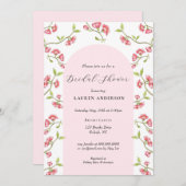 桜の花 ピンク＆ホワイト ブライダルシャワー 招待状 (正面/裏面)