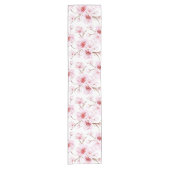 桜の花 ピンク 白 ショートテーブルランナー (正面)