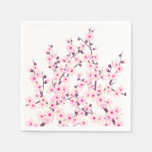 桜の花 ピンク 白 スタンダードカクテルナプキン (正面)