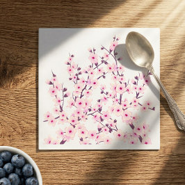 桜の花 ピンク 白 スタンダードカクテルナプキン