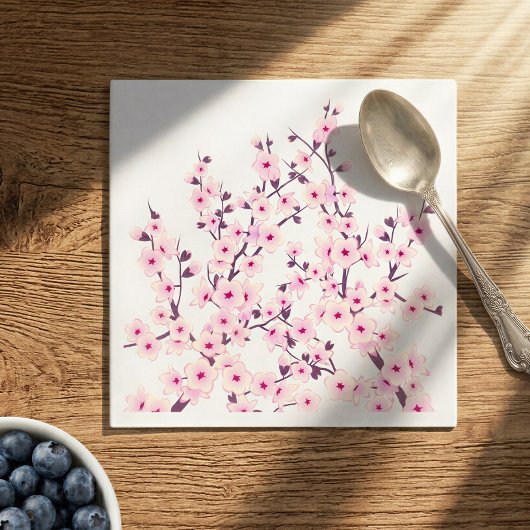 桜の花 ピンク 白 スタンダードカクテルナプキン