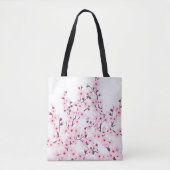 桜の花 ピンク 白 トートバッグ (正面)