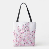 桜の花 ピンク 白 トートバッグ (裏面)