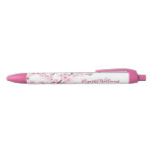 桜の花 ピンク 白 ビジネス 黒ボールペン (トップ)