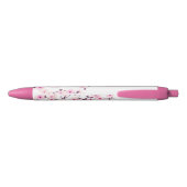 桜の花 ピンク 白 ビジネス 黒ボールペン (裏面)