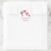 桜の花 ピンク 白 ラウンドシール (バッグ)