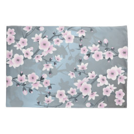 桜の花 フローラル ダスティピンク ダスティブルー 枕カバー