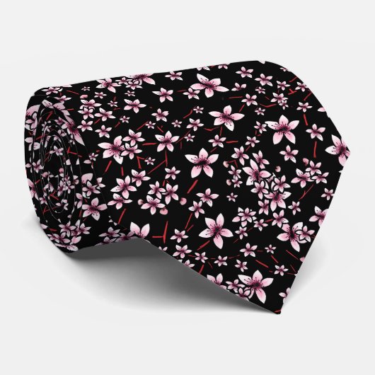 桜の花 フローラル ネクタイ (ロール)