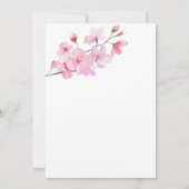 桜の花 フローラル ブライダル ショワー インビテーション (裏面)