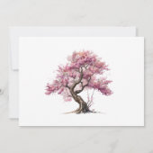 桜の花 モノグラムステーショナリー ノートカード (裏面)