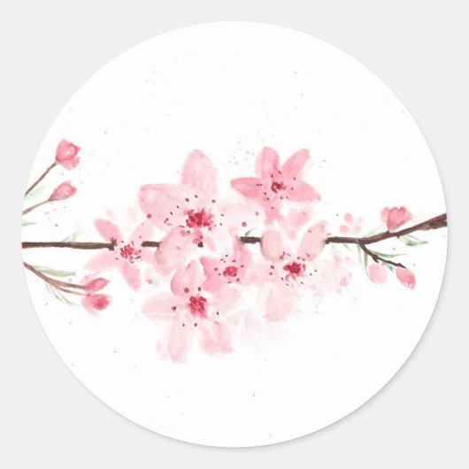 桜の花 ラウンドシール (正面)