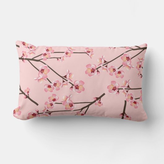 桜の花 ランバークッション (正面)
