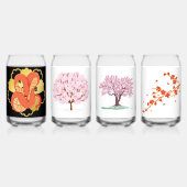 桜の花 中国の蛇年 ガラス缶 (裏面)