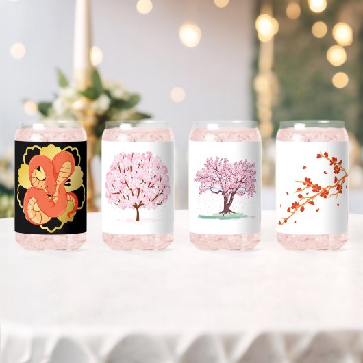 桜の花 中国の蛇年 ガラス缶 (インサイチュ (ウェディング))