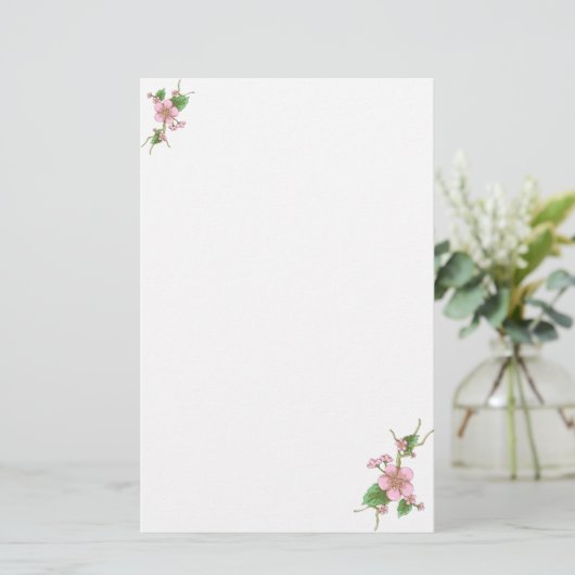 桜の花 便箋 (スタンド正面)