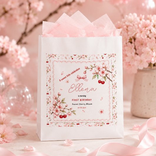 桜の花 初誕生日 女の子 パーティー フェイバーバッグ