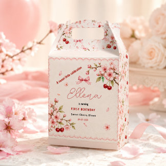 桜の花 初誕生日 女の子 パーティー フェイバーボックス
