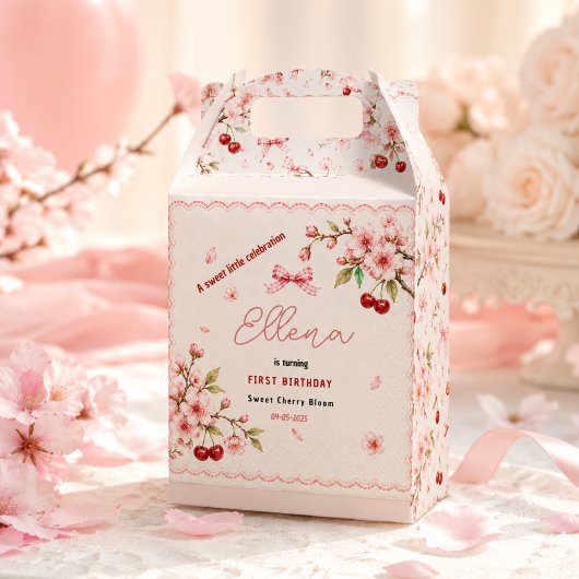 桜の花 初誕生日 女の子 パーティー フェイバーボックス