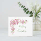 桜の花 春のフラワーモチーフ 結婚式 招待状 (スタンド正面)