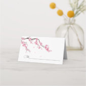 桜の花 春の水彩フラワー プレイスカード (正面)