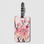 桜の花 桃色 花嫁介添人 フラワー ラゲッジタグ (正面縦)