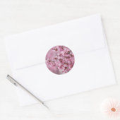 桜の花 淡いピンクの層 ラウンドシール (封筒)