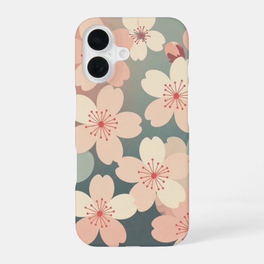 桜の花 iPhone 16ケース (裏面)