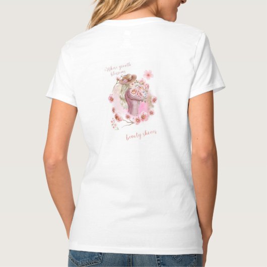 桜の花 Tシャツ (裏面)