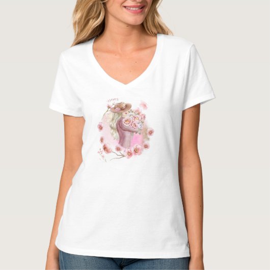 桜の花 Tシャツ (正面)