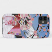 桜の芸者と雪の桜と鳥 Case-Mate iPhoneケース (裏面(横))