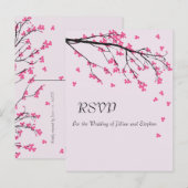 桜の茎- RSVPの郵便はがき インビテーションポストカード (正面/裏面)