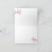 桜の葉のグリーティングカード サンキューカード (内部)