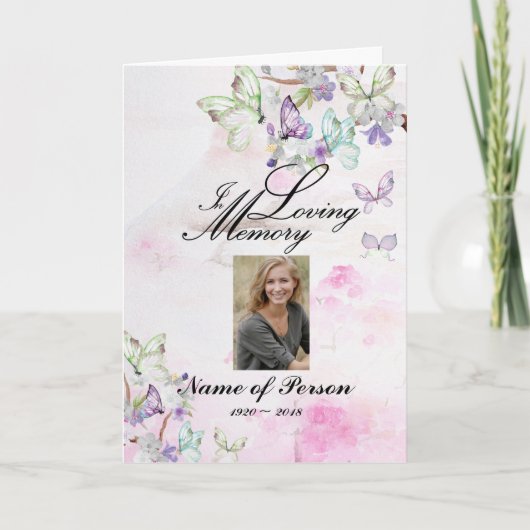 桜の蝶葬式プログラム プログラム (正面)