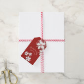 桜の詩 赤 白 エレガントな さくら ギフトタグ (より糸付き)