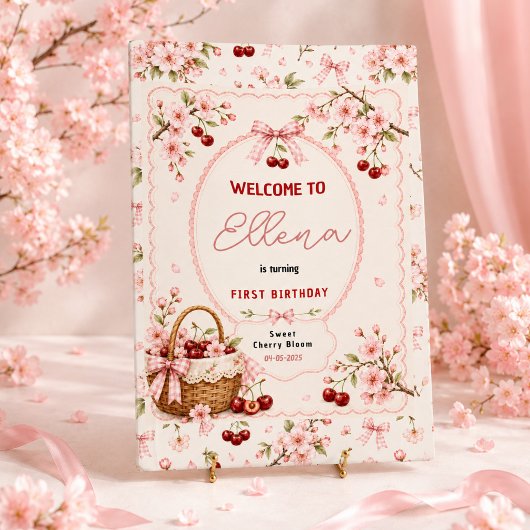 桜の誕生日 1歳の誕生日 女の子 パーティー 横断幕