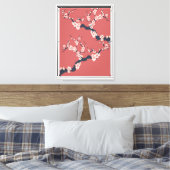 桜の調和アート キャンバスプリント (インサイチュ (寝室))
