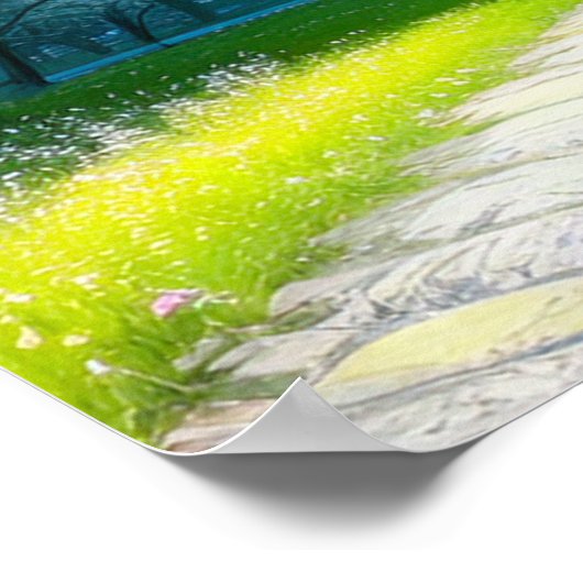 桜の路地 ポスター (角)