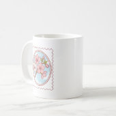 桜の郵便切手イラスト コーヒーマグカップ (正面左)