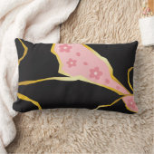 桜の金継ぎデザインの枕 ランバークッション (ブランケット)