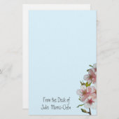 桜の青 便箋 (正面/裏面)