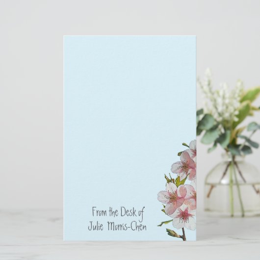 桜の青 便箋 (スタンド正面)