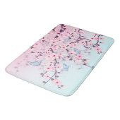 桜の風景 ピンクの空 水色 バスマット (アングル)